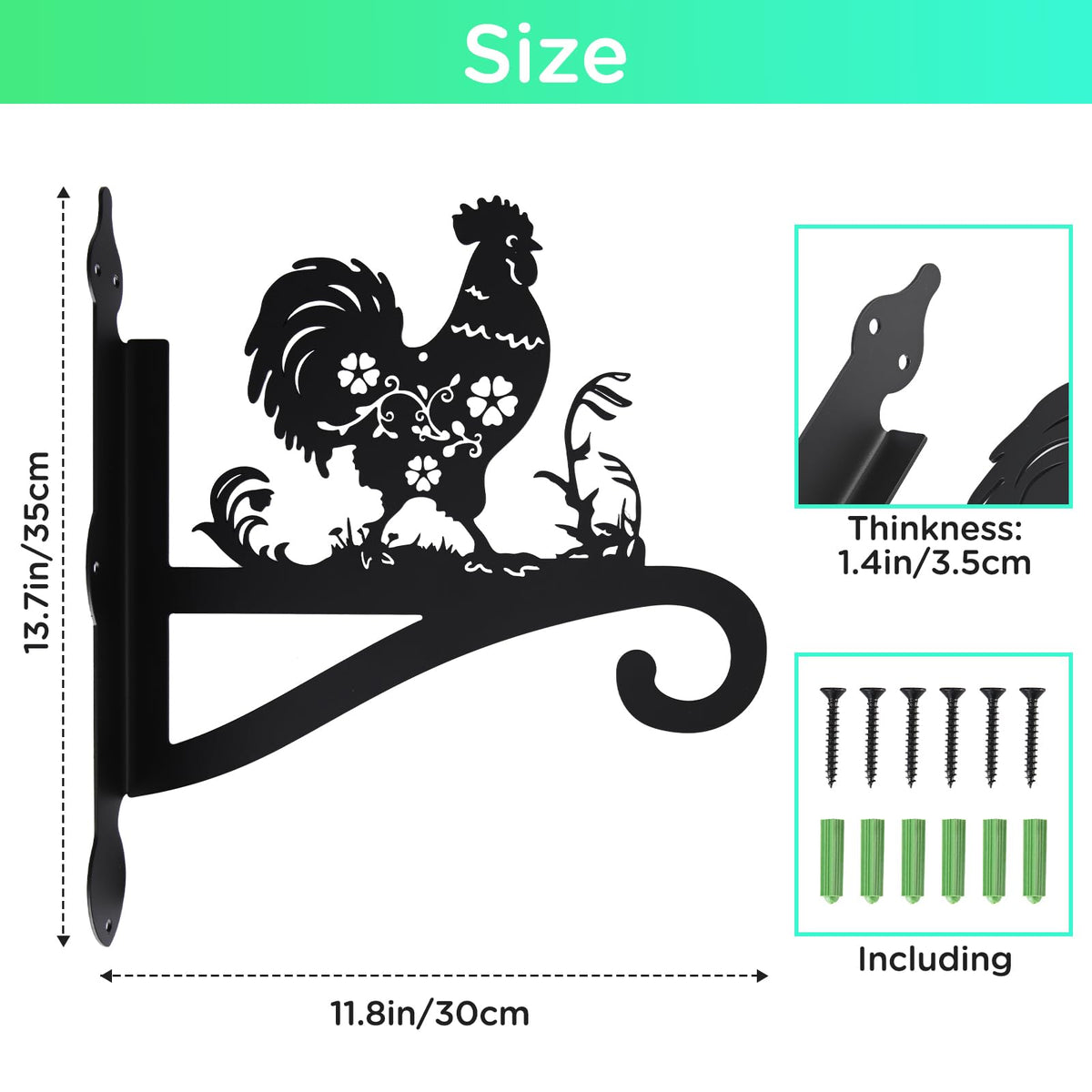 Muuruu chicken decor hanger adds whimsical charm while securely supporting baskets