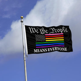 Muwodut We The People flag shows crisp digital print and color stability