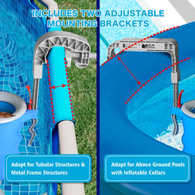 MUWOOB adjustable bracket fits inflatable collars, tubes, and metal frames