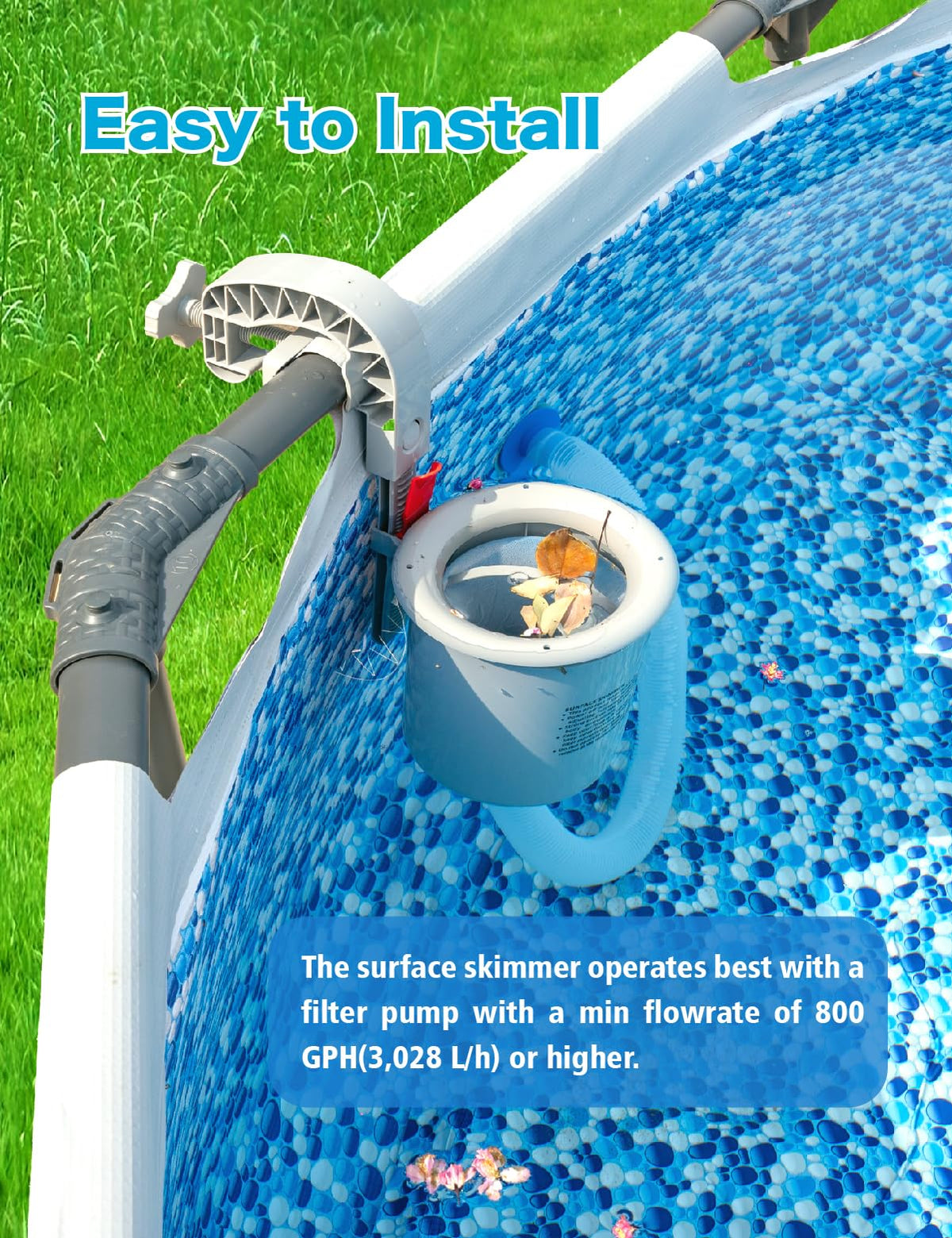 MUWOOB demonstrates 800 GPH compatible flow for reliable skimming.