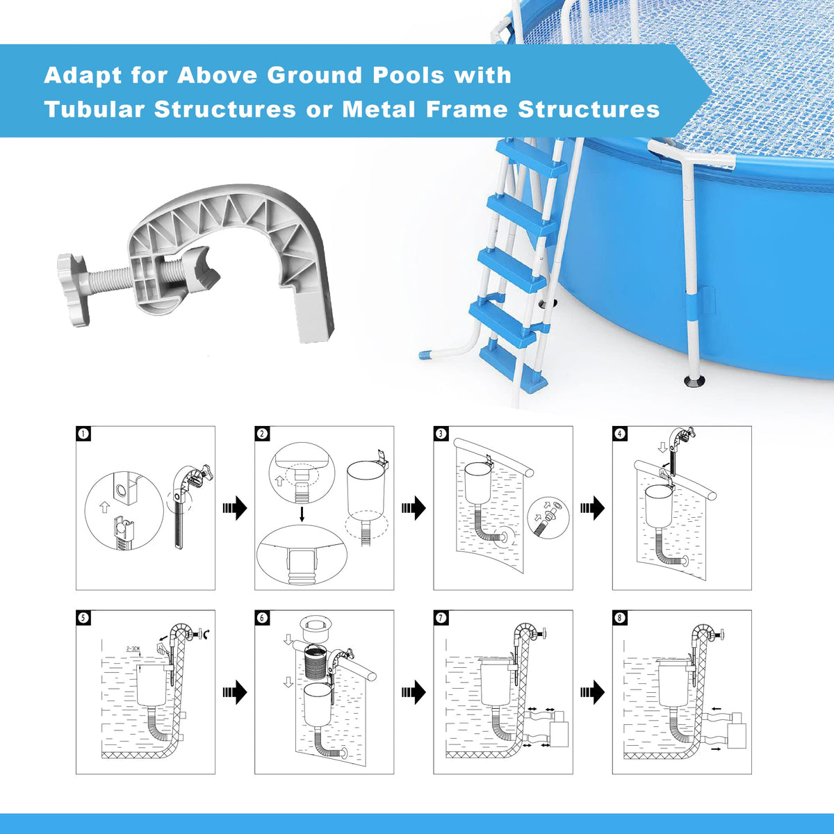 MUWOOB 800 GPH minimum flow ensures effective debris removal