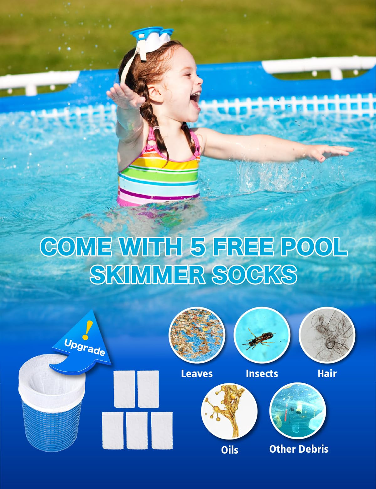 MUWOOB skimmer basket removable for quick cleaning and maintenance.