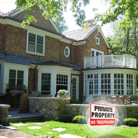 MUXYH pack includes two signs and two stakes for immediate outdoor use