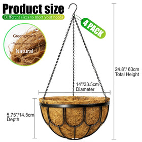 MUYEZHIYU spacious bowl 14-inch planter offering ample soil and plant capacity