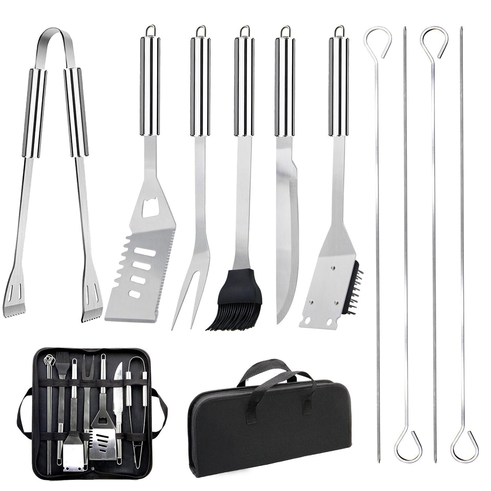MUYFIO 11-piece BBQ tool set tongs for precise flipping