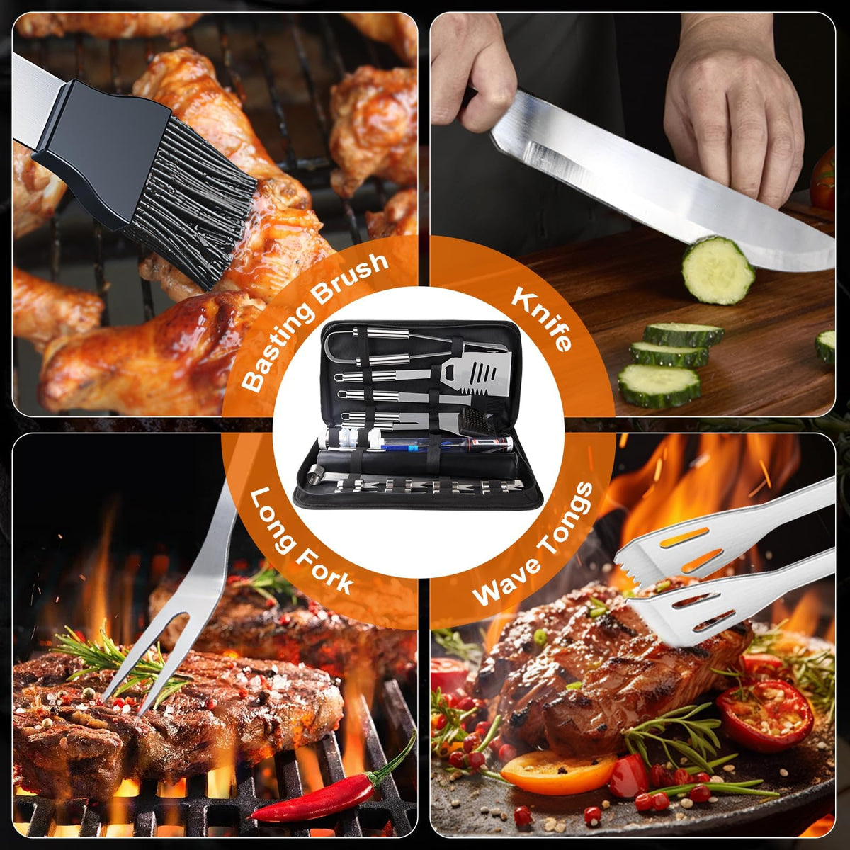 MUYFIO grill gloves providing heat protection during grilling