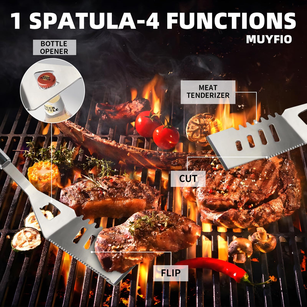 MUYFIO grill thermometer for precise temperature checks during cooking