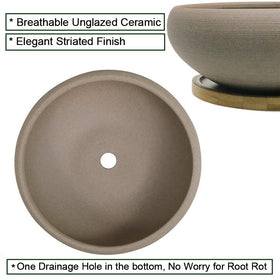 Muzhi rough pottery look adds vintage rustic charm to any shelf.