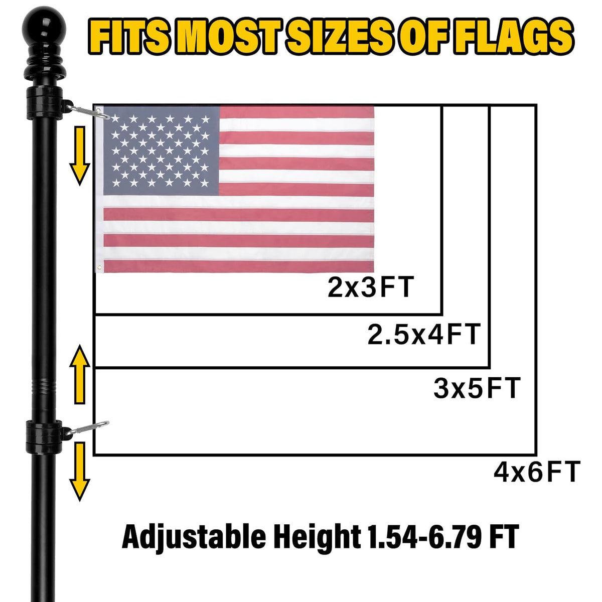 MVPRING all-in-one flag pole kit simplifies outdoor setup on walls.