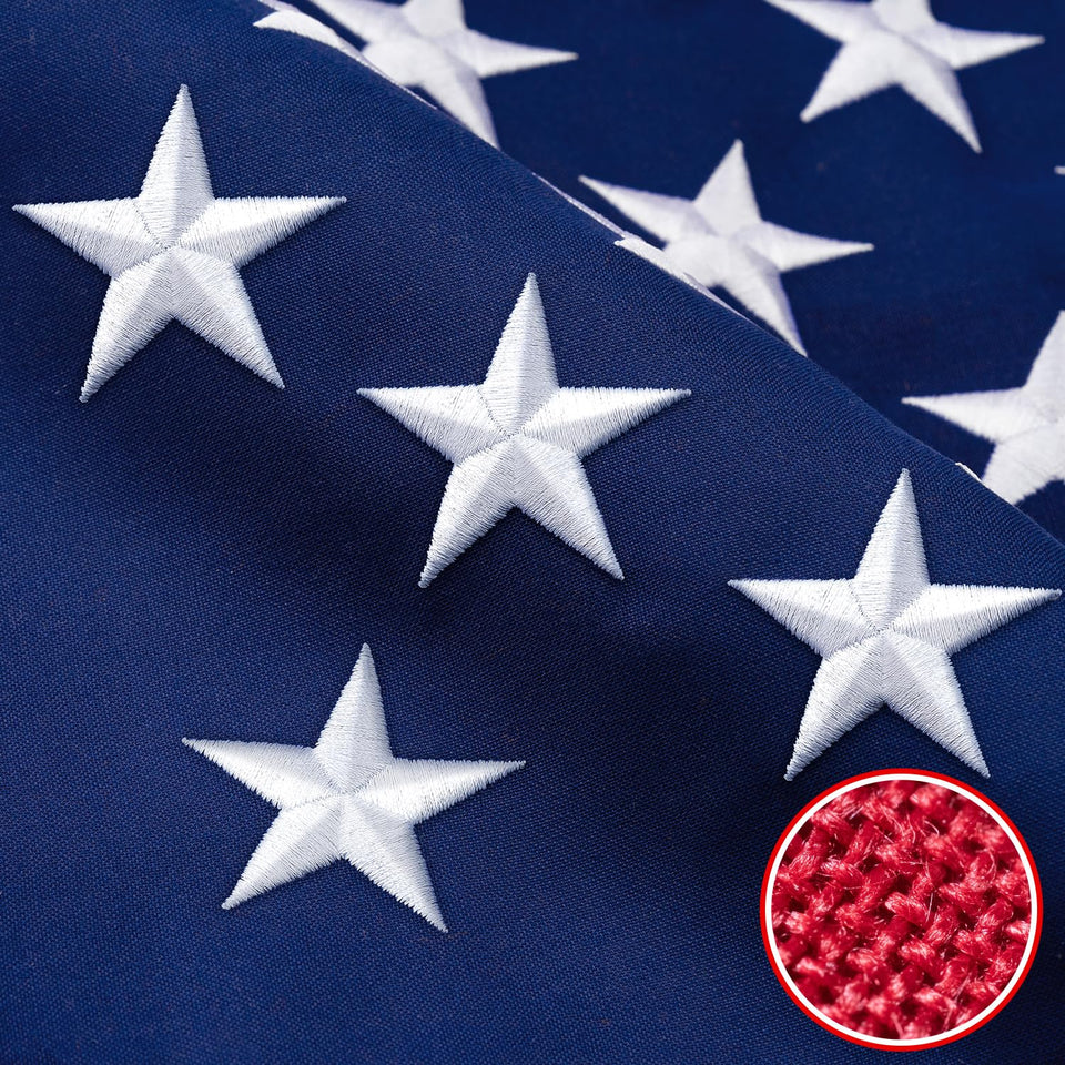 MVPRING American Flag 4x6ft waving outdoors with wind-ready design for durability