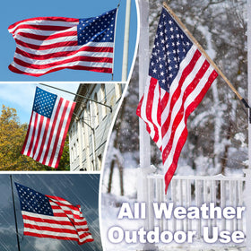 MVPRING flag installation outdoors designed to withstand heavy wind conditions