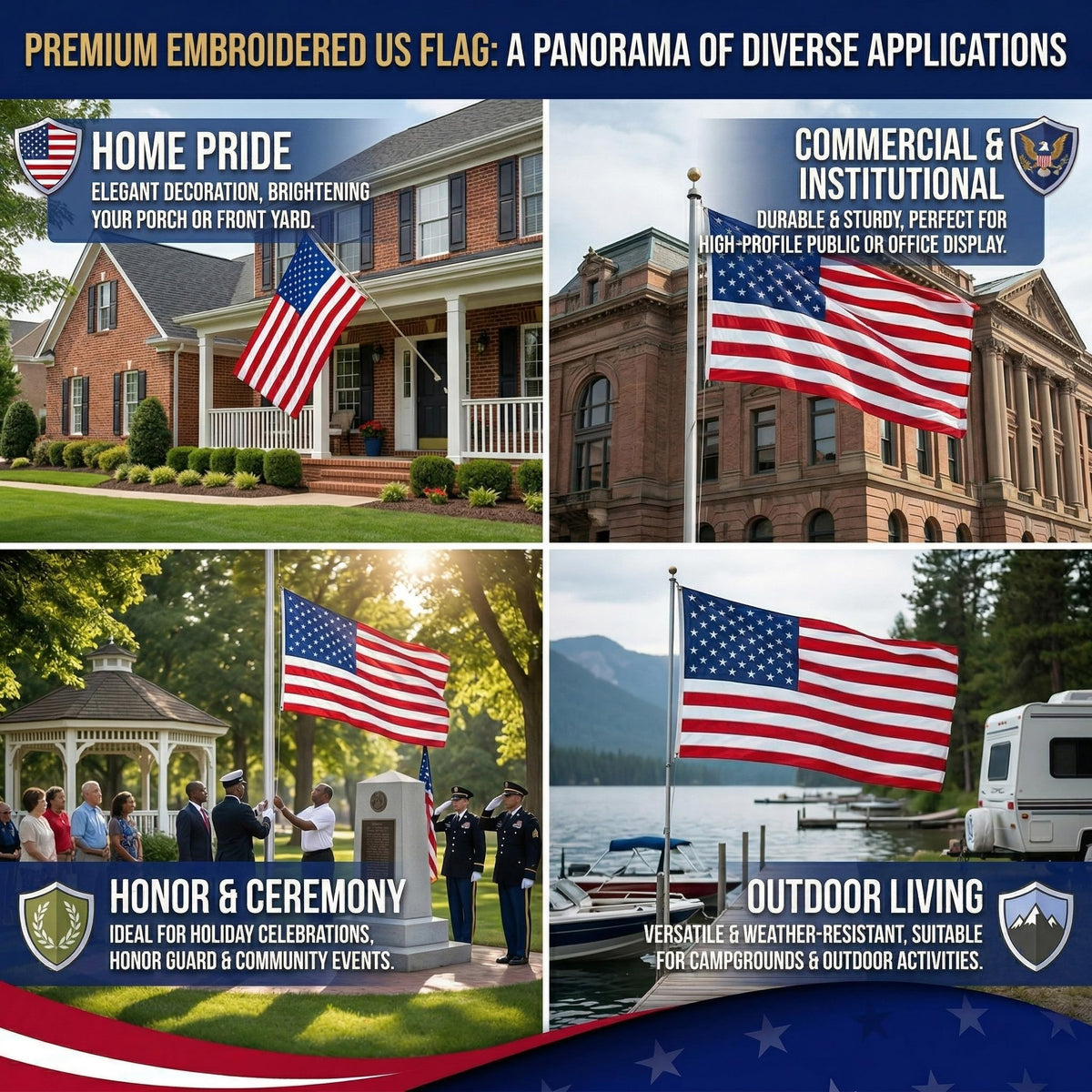 MVPRING patriotic gift flag suitable for veterans and celebrations.