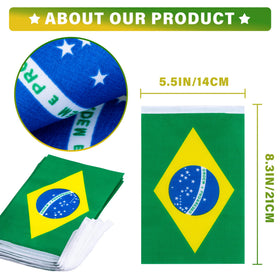 MVPRING Brazil flag pennant banner craftsmanship features neat stitching for premium appearance