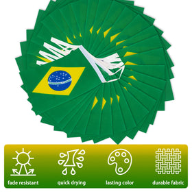 MVPRING Brazil flag pennant banner multi-use decor fits classrooms, offices, and parties