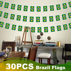 MVPRING Brazil flag pennant banner patio-decor bright color boosts outdoor gathering ambiance