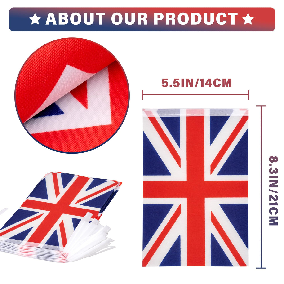 MVPRING British flag banner decor for classrooms or offices