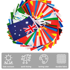 MVPRING classroom decor with bright flags enhances learning ambiance.