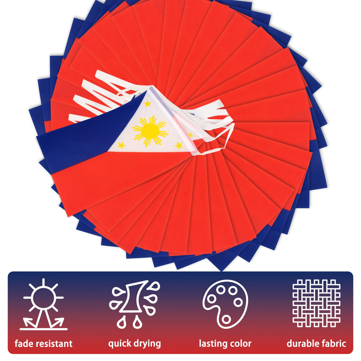 MVPRING classroom flag bunting decor for patriotic or sports celebrations