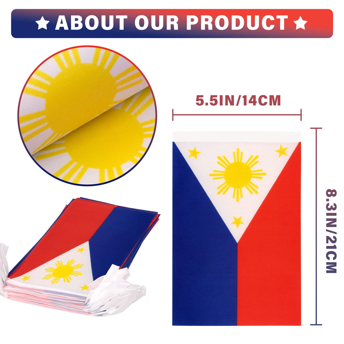 MVPRING neatly stitched flag pennant with no loose threads