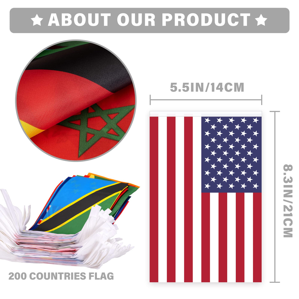 MVPRING international flags pennant string decorating an outdoor patio space.