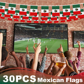MVPRING Mexico flag pennant banner decor for parties and sports events.