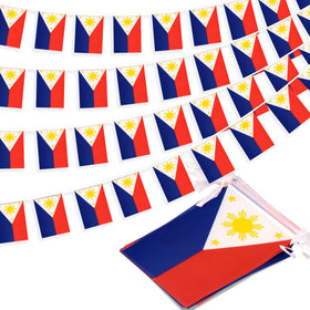 MVPRING Philippines flag pennant banner, 33ft for festive classroom displays