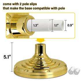 MVPRING pole slips fit 0.9-1.3inch poles for easy setup.