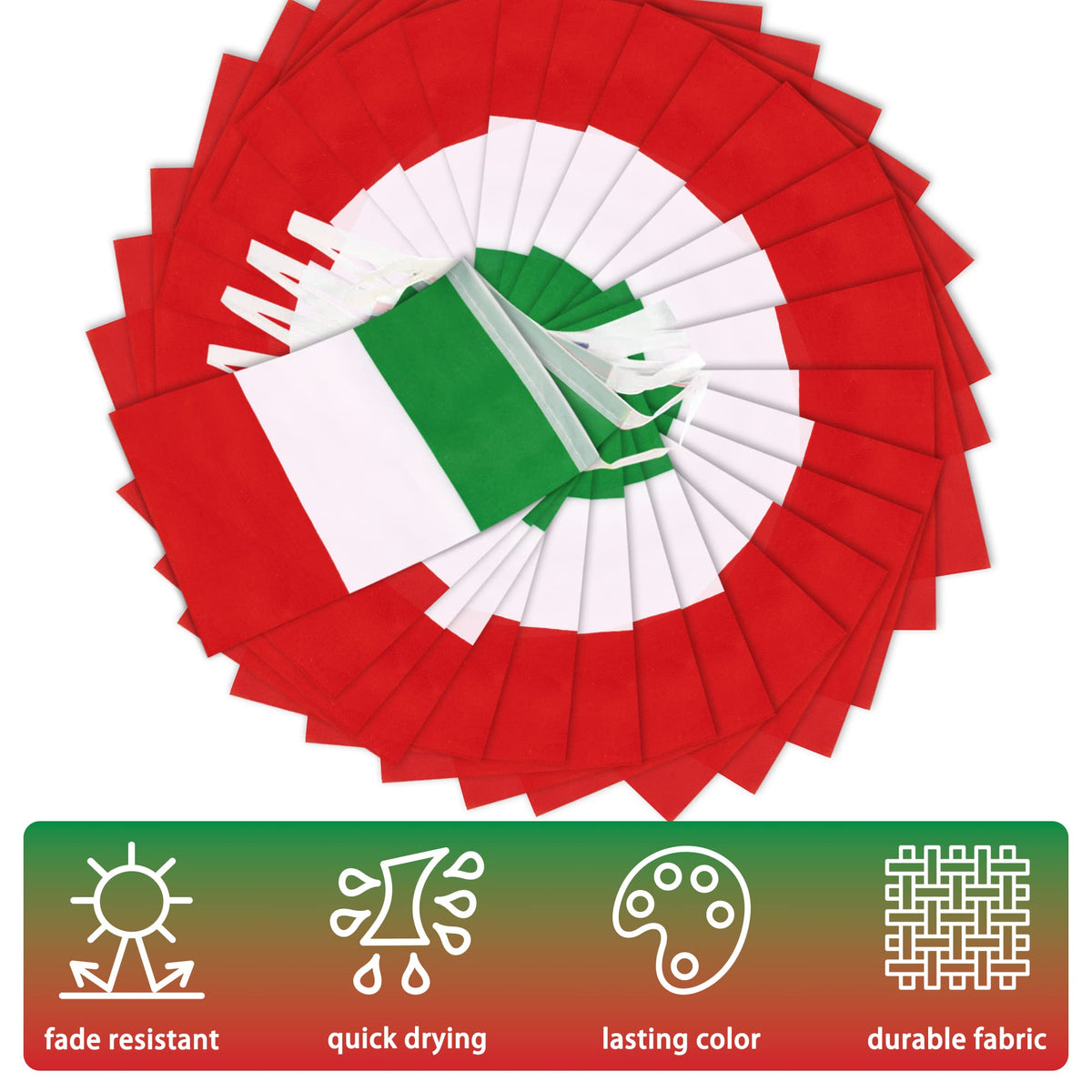 MVPRING polyester Italy banner resists wrinkles and tears for indoor or outdoor use