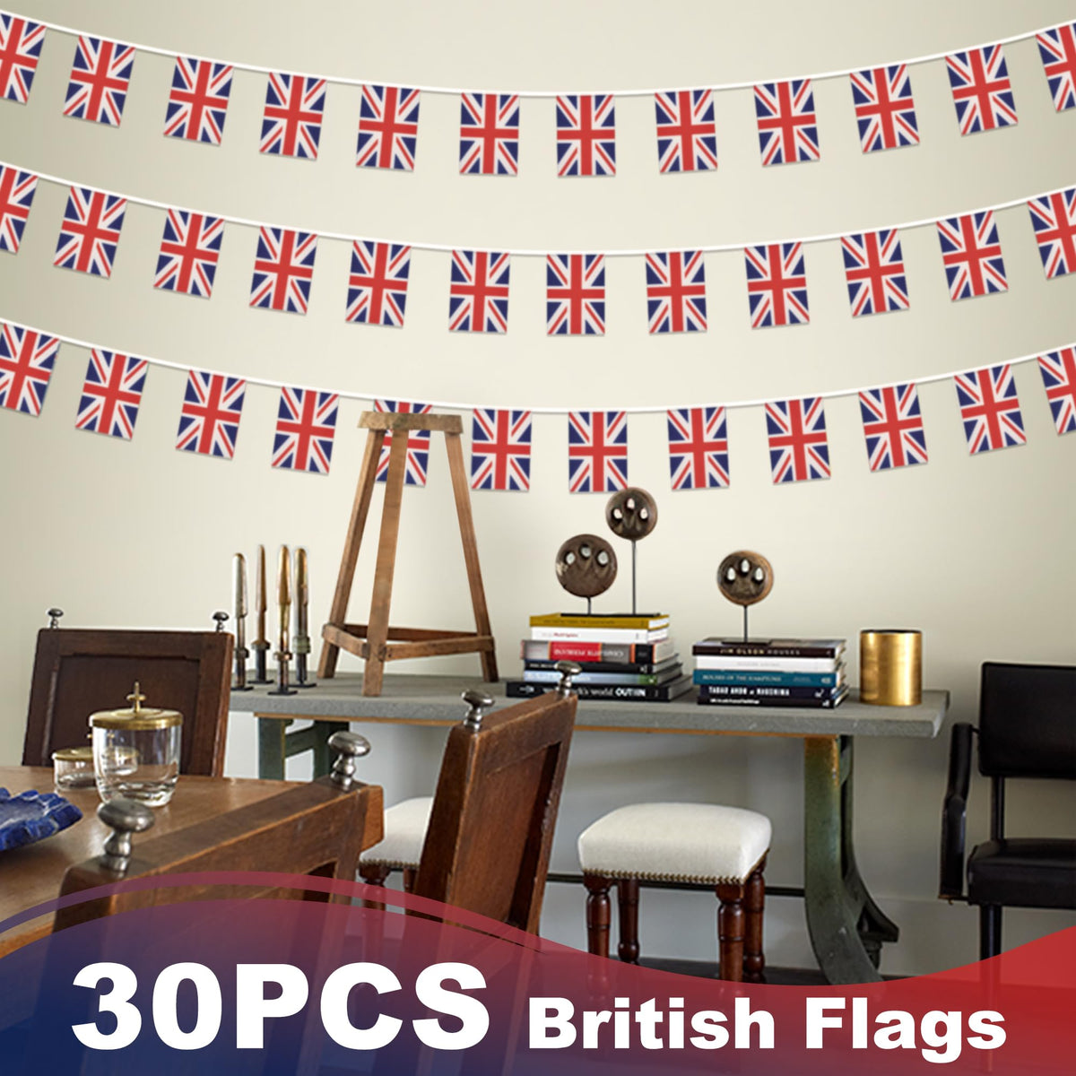 MVPRING Union Jack banner brightens long 33-foot displays