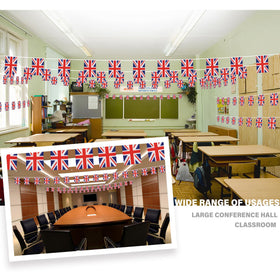 MVPRING Union Jack pennant banner with vivid colors for events