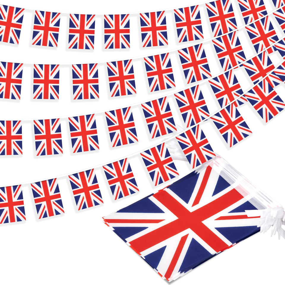 MVPRING Union Jack flag bunting for classrooms with festive UK color