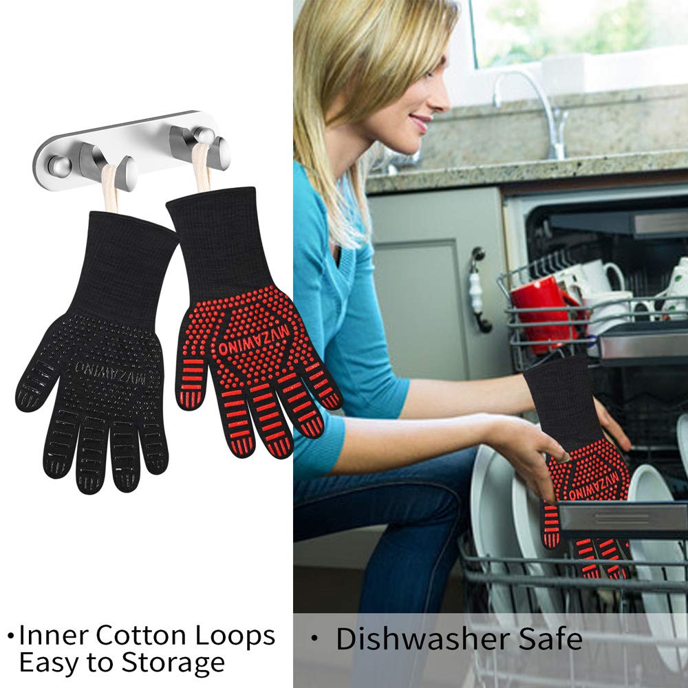 MVZAWINO BBQ gloves are machine washable for easy cleaning