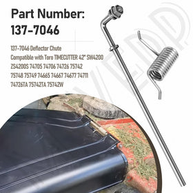 MWEDP deflector chute compatible with Exmark Quest models for versatile mowing options.