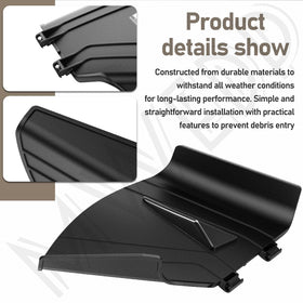 MWEDP deflector chute on mower demonstrating easy installation and debris control.