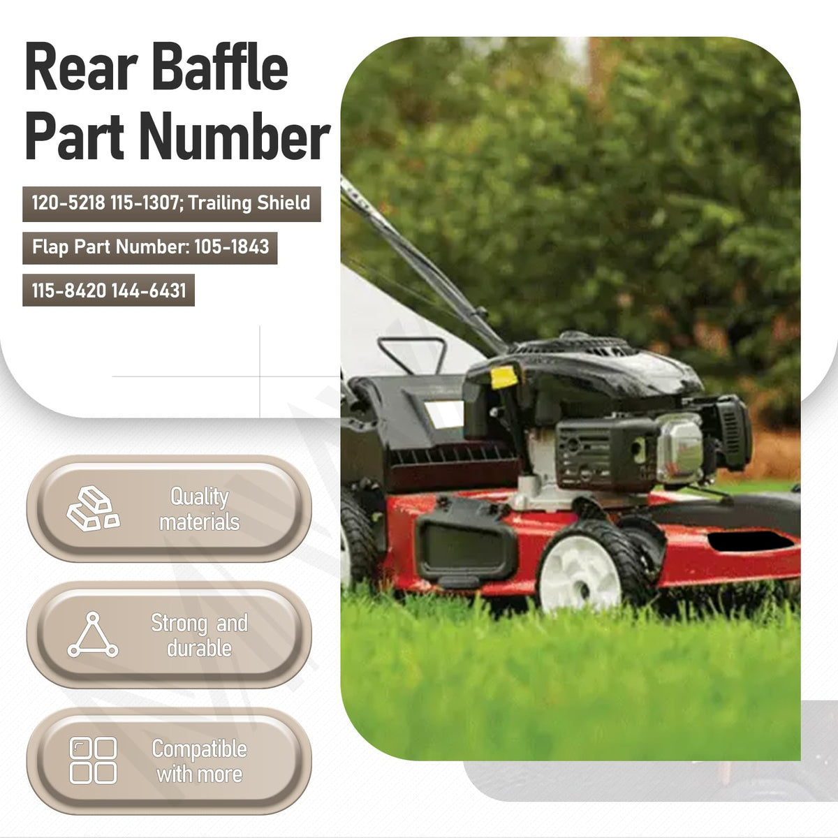 MWEDP parts install easily on mower deck