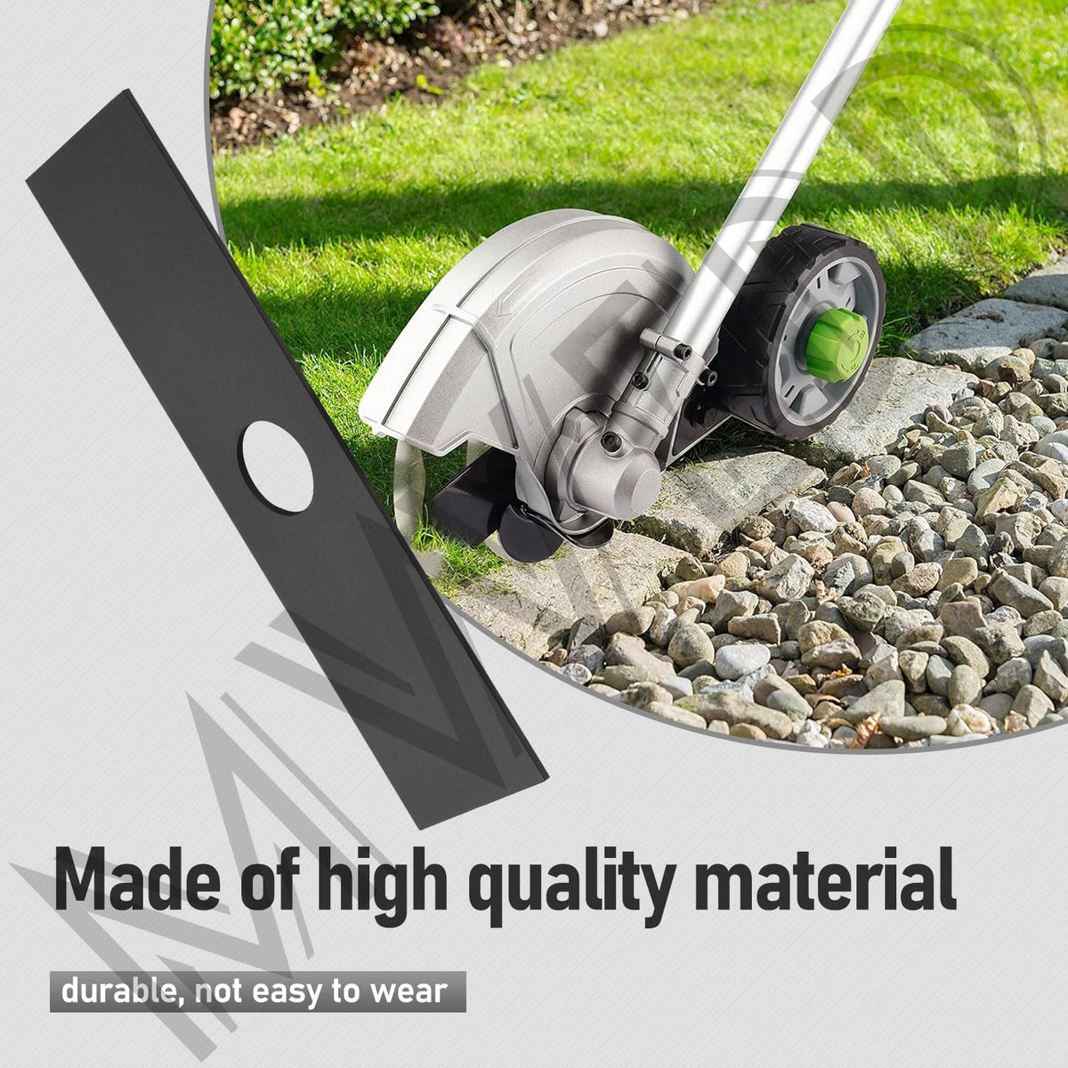 MWEDP edger blade is reversible for extended edge life.