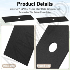 Heat-treated MWEDP edger blade close-up highlighting toughness and resistance to bending.