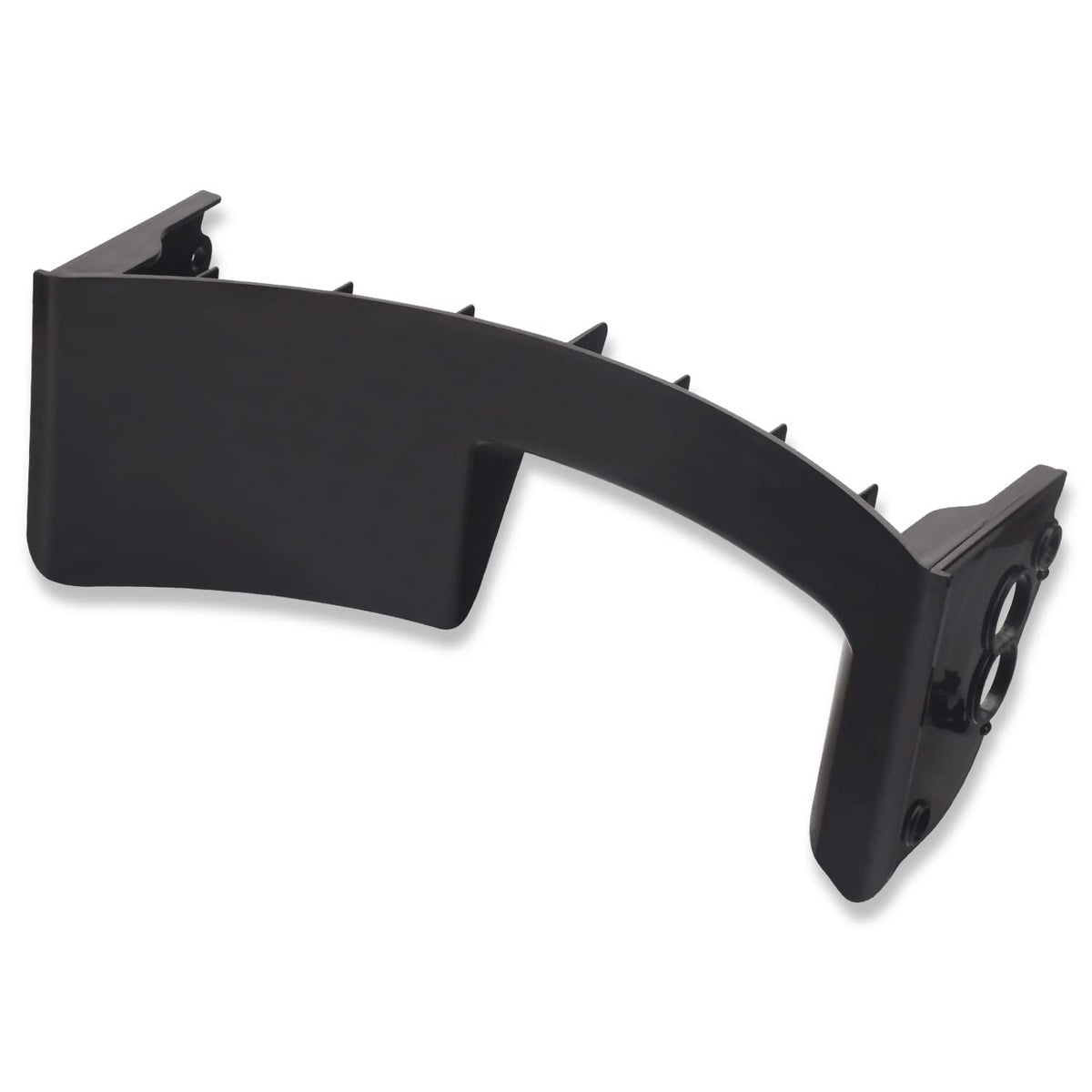 MWEDP rear baffle on Toro 22-inch Recycler back view showing debris control