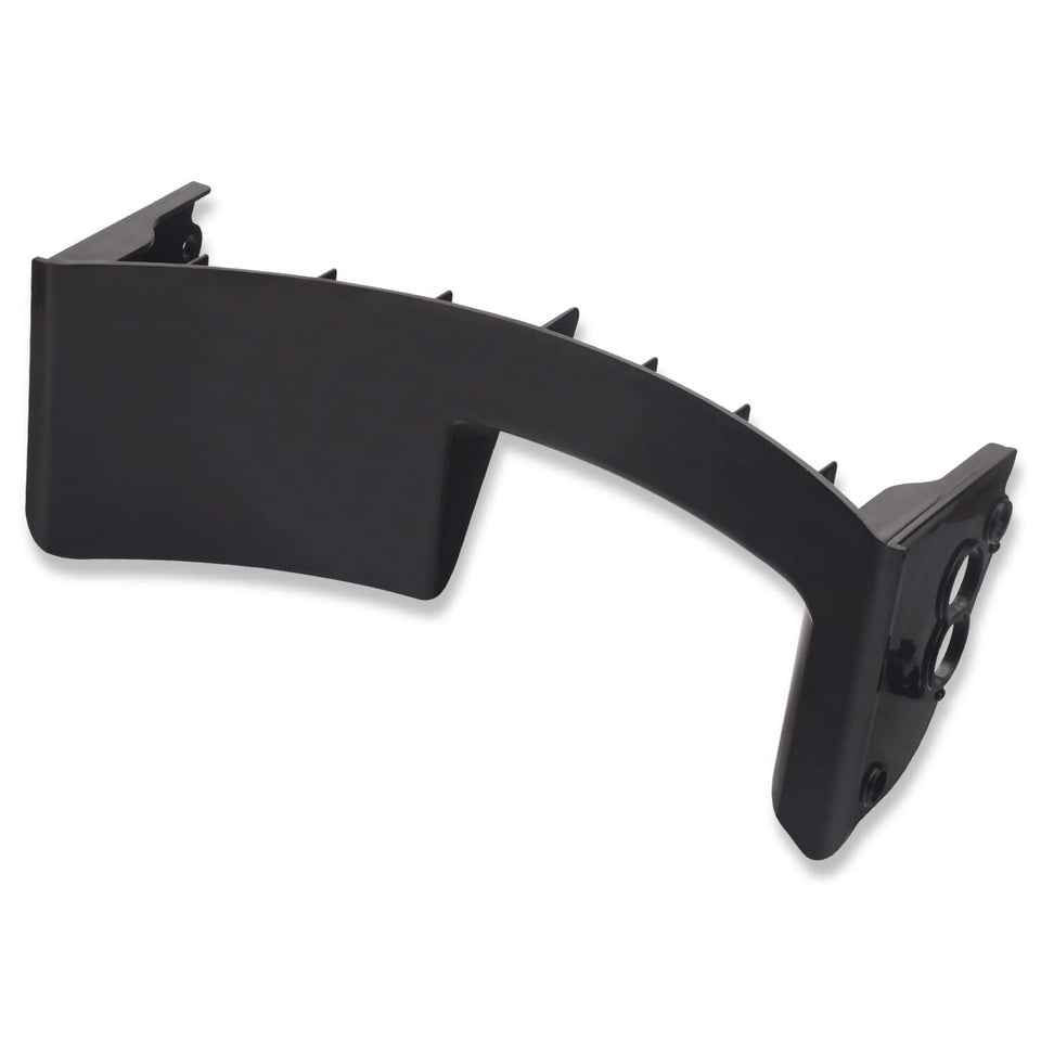 MWEDP rear baffle on Toro 22-inch Recycler back view showing debris control