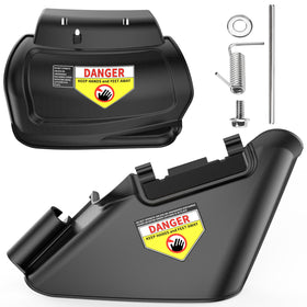MWEDP side discharge chute on a MTD mower improves debris control