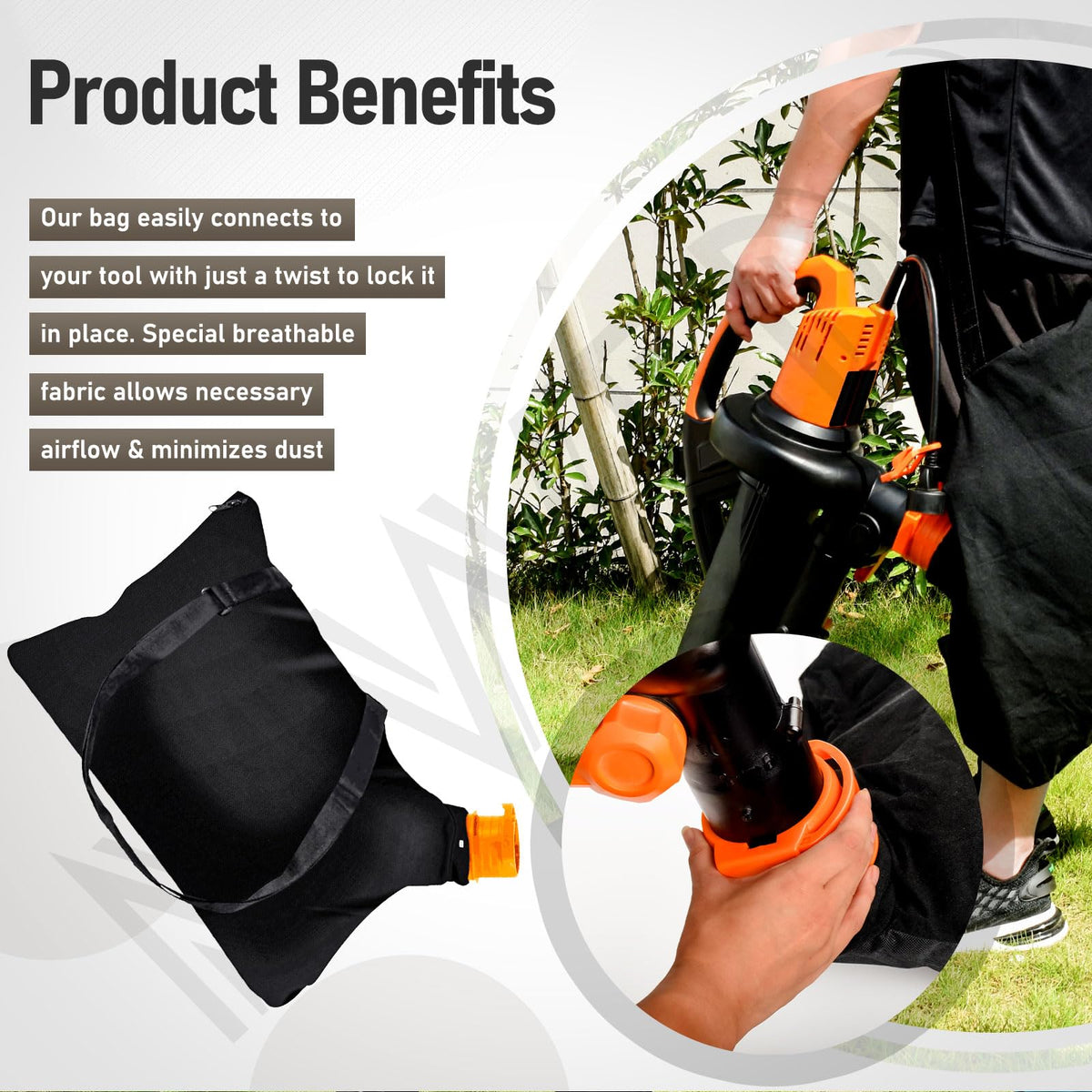 MWEDP Trivac bag shows Worx compatibility label for quick identification.