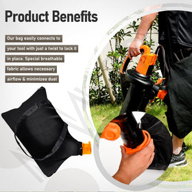 MWEDP Trivac bag shows Worx compatibility label for quick identification.