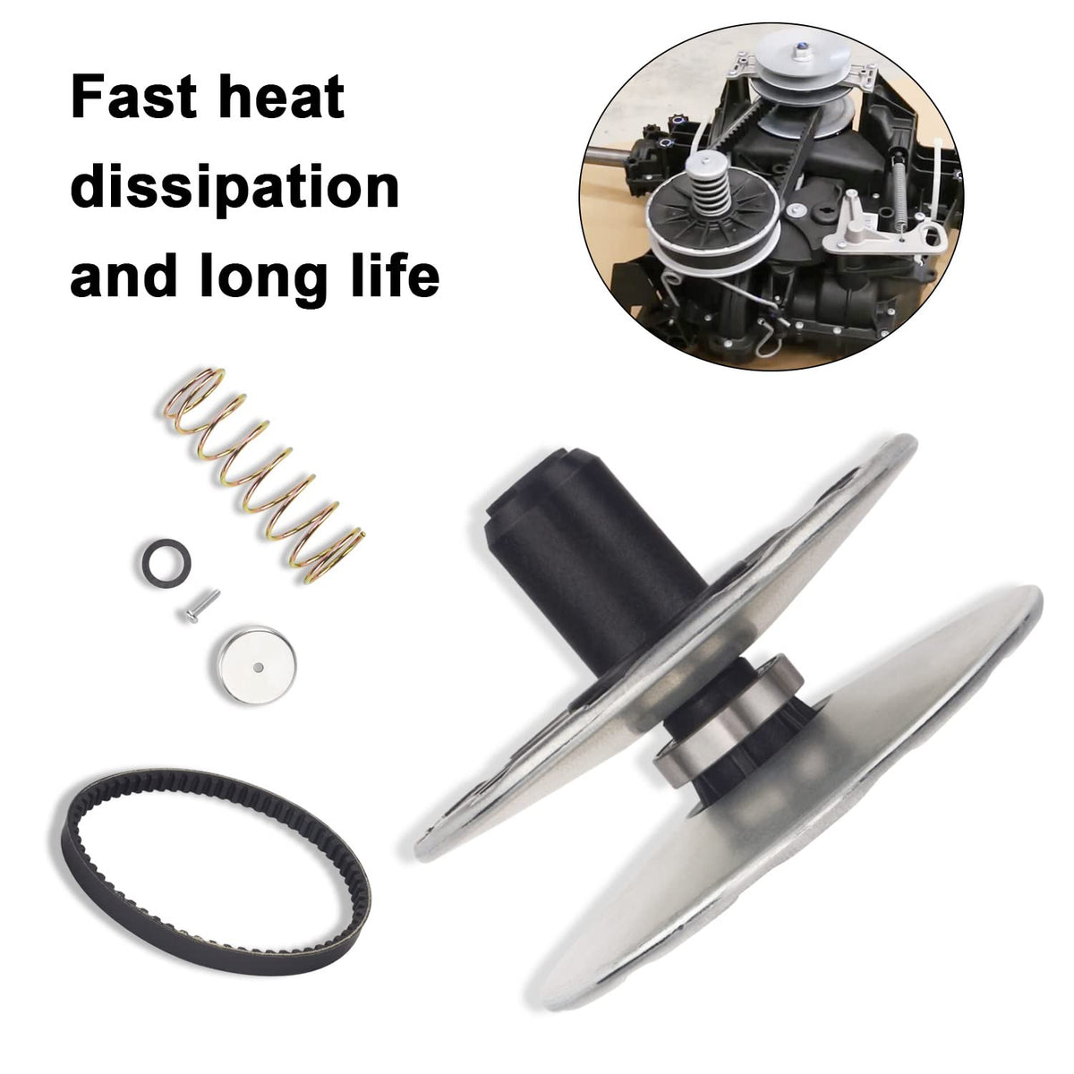 MWEDP variator spring included for consistent tension and performance