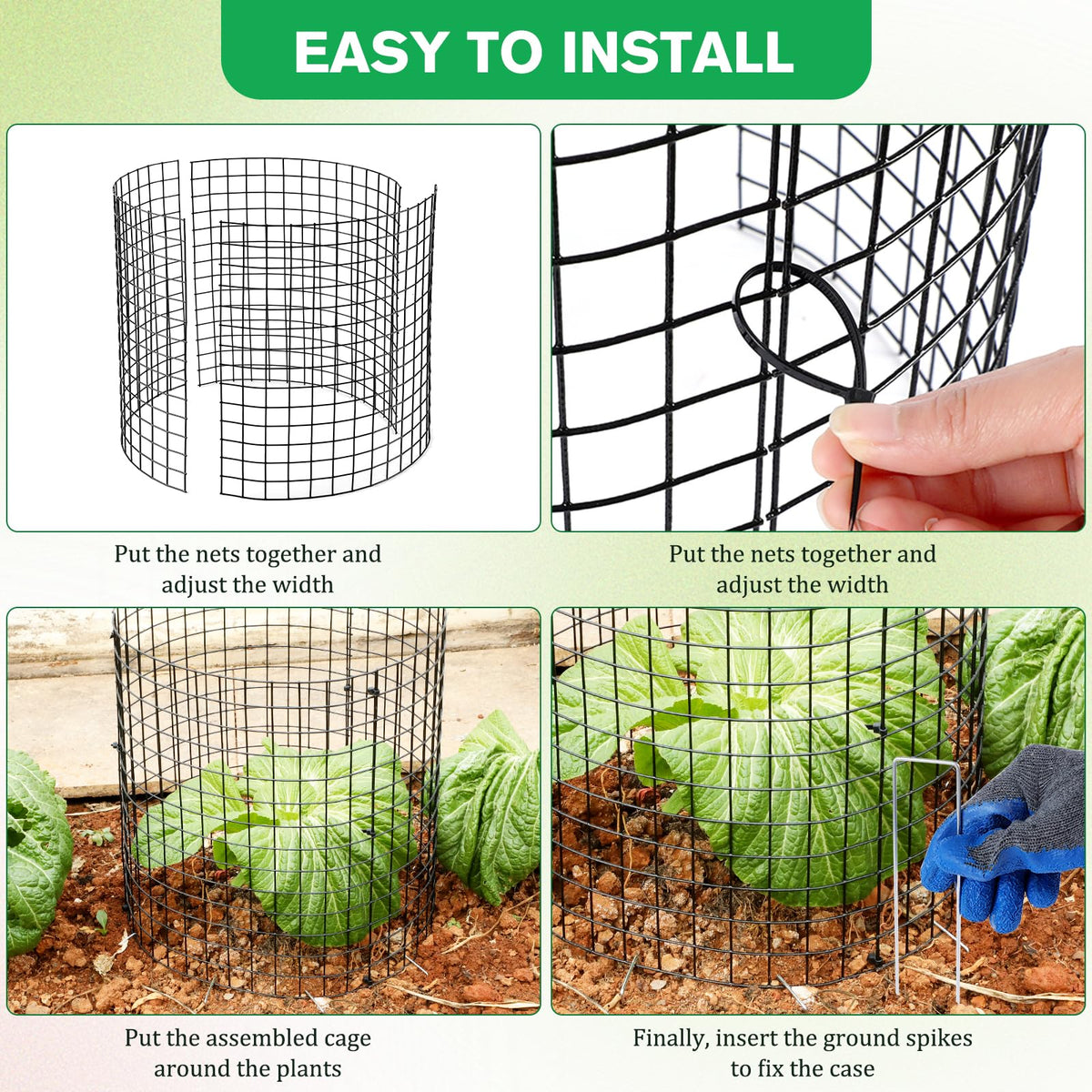 No-tools installation makes garden protection quick and accessible.