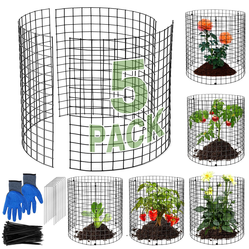 Mwellewm plant protector cage shields outdoor vegetables from wildlife.