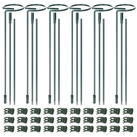 Mwellewm plant stakes kit with six sets for versatile garden support
