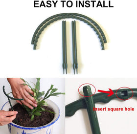 Mwellewm plastic plant cage holder demonstrates detachable, stackable design for space saving.