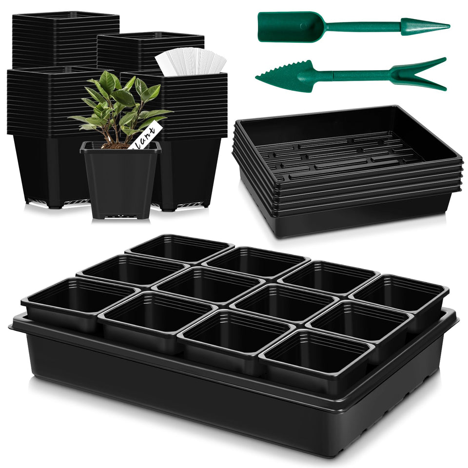 mwellewm seed-starter-tray-5-pcs ready-to-use kit for orderly germination