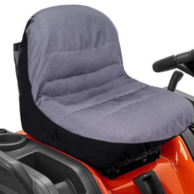 MWire universal riding mower seat cover protects backrests from rain, keeping seats dry and looking new.