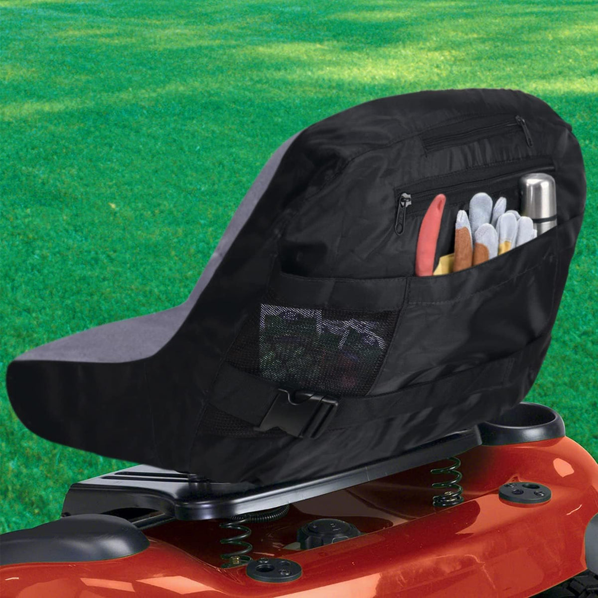 MWire weatherproof seat cover shields from sun and dirt.